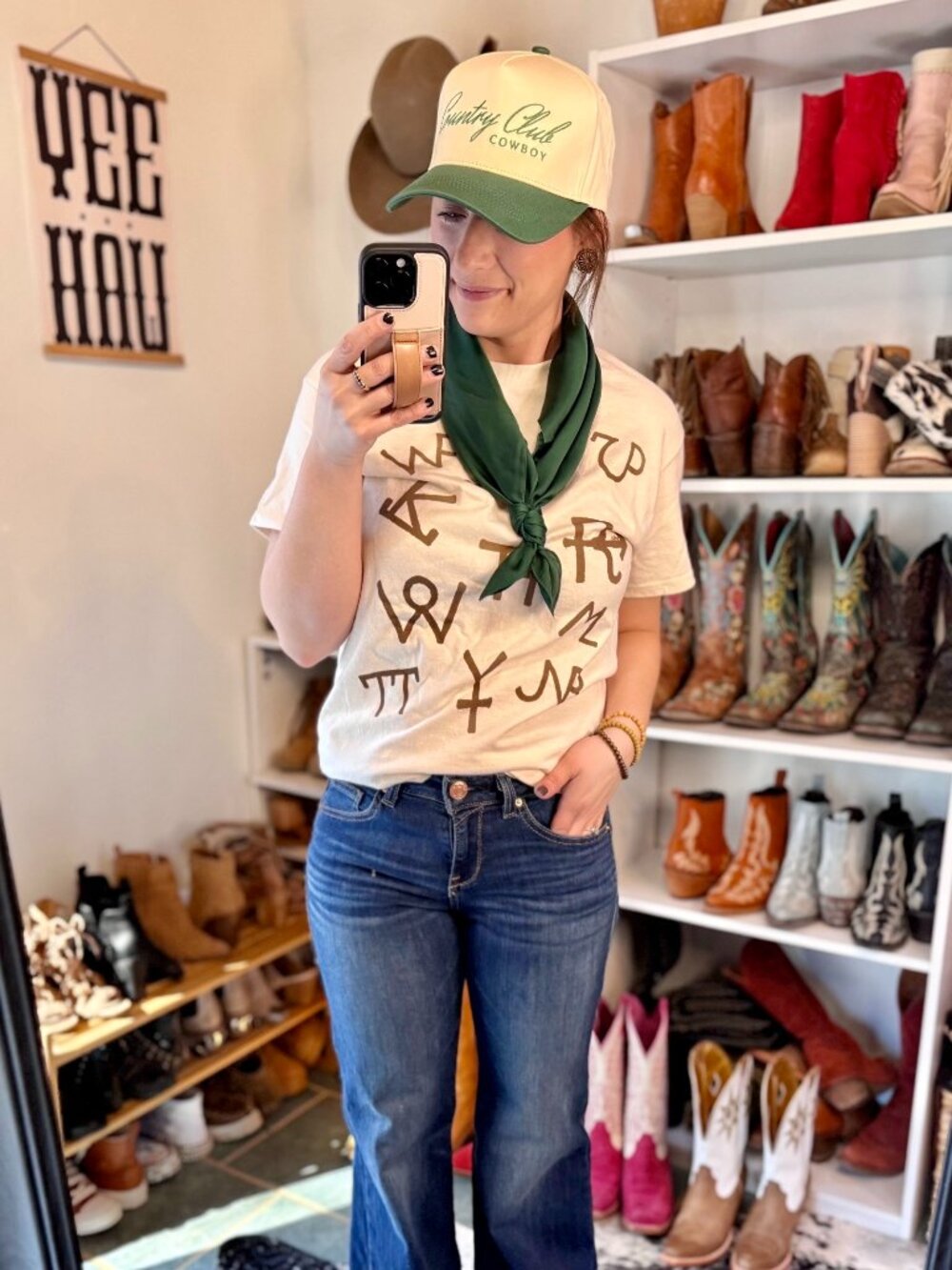 Gina Western Cattle Brand Tee ✙NWT✙